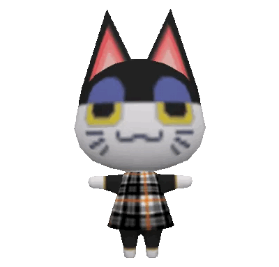 horizontally spinning punchy from animal crossing gif